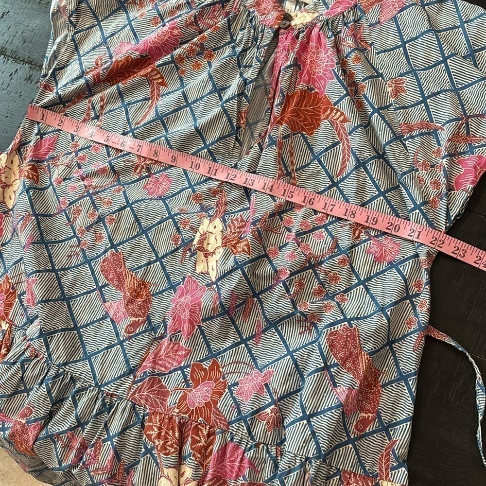 Apiece Apart Nyang Nyang Dress Indo Batik Size 10 100% Organic Cotton‌‌‌‌ - Picture 13 of 16